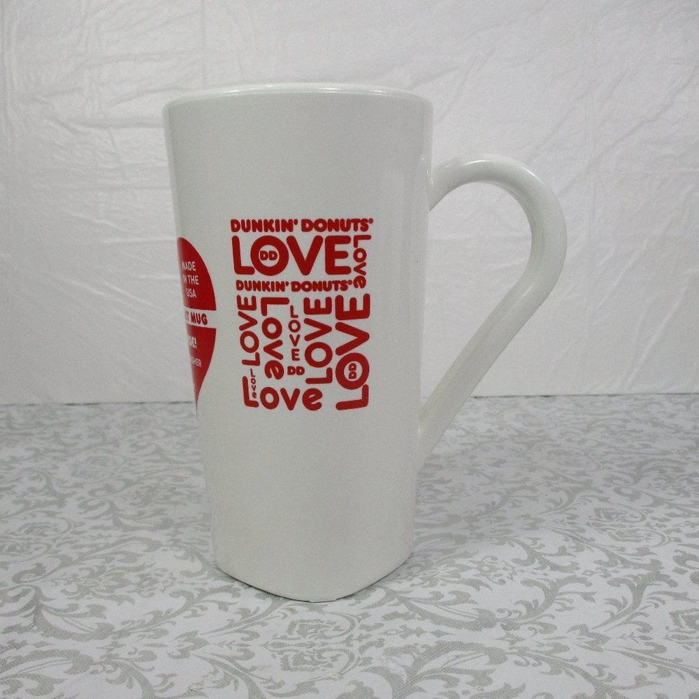 DUNKIN' DONUTS White Hidden Heart Cup - Picture 3 of 5